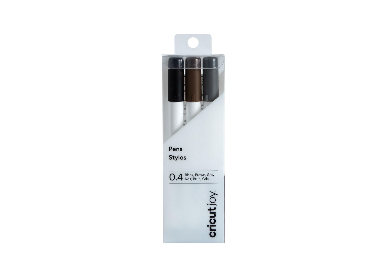 Cricut Joy Pen Set Fine pointe Noir, Marron Gris 0.4