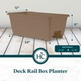 thumbnail image 3 of HC Companies Jardinière en Plastique pour Terrasse Extérieure 12 Pouces, Chocolat (2 Pack), 3 of 7