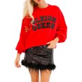 thumbnail image 1 of FOCUSNORM Women's Christmas Loose Pullover Sparkly Rhinestone Letter Print Long Sleeve Crew Neck Sweatshirt, 1 of 8