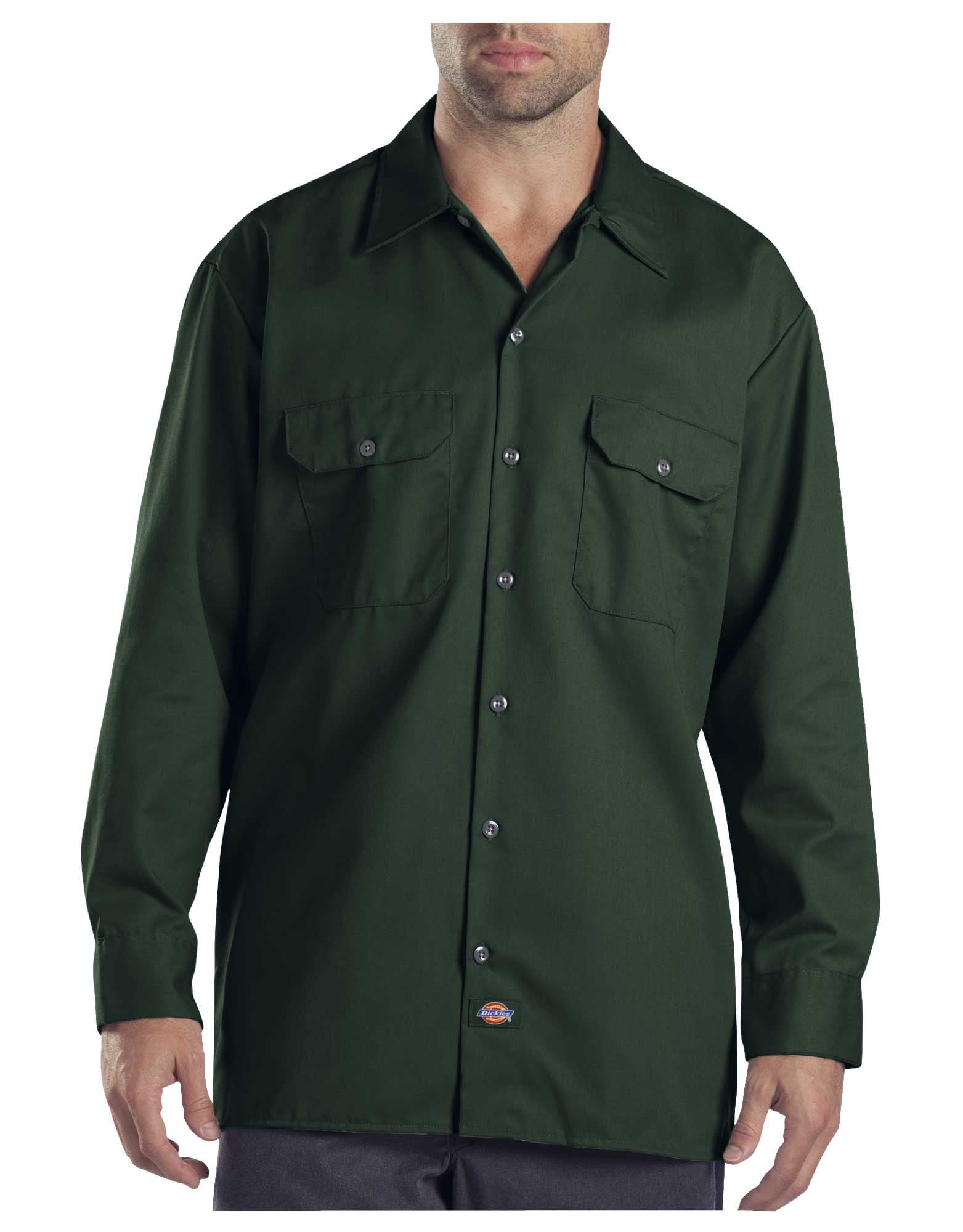 Dickies Chemise de Travail à Manches Longues pour Homme, TG, Vert Chasseur