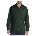 thumbnail image 1 of Dickies Mens Long-Sleeve Work Shirt, L, Hunter Green, 1 of 10