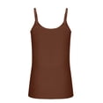 thumbnail image 4 of RKSTN Womens Tops Plus Size Sleeveless Fashionable Solid Color Crew Neck Seamless Shaping Tummy Control Spaghetti Strap Shirts Spring Summer Outdoor Wear Style, 4 of 6