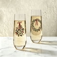 thumbnail image 3 of Holiday Time Cranberry Champagne Glass 2 Pack, 3 of 6
