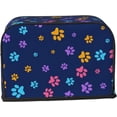 thumbnail image 2 of Toaster Cover 2 Slice Dog Paw Dustproof Bread Maker Cover Fingerprint Bakeware Protection Wide Slot Toaster Bag Reusable Kitchen Small Appliance Cover TC278, 2 of 6