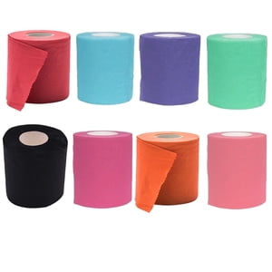 Under $1 Colored Toilet Paper, 8-Pack Novelty Bathroom Decor for Parties & Travel, Soft & Sustainable Bath Tissue, Black - Goohae