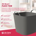 thumbnail image 2 of Life Story 26 Quart Flexi Tub, Versatile Storage Tote, Home Organizer, Gray, 2 of 8