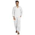 thumbnail image 1 of Inkmeso Ensemble de Pyjama Classique Uni en Coton, Pyjama Boutonné pour Hommes, 2 Pcs, Tenue de Nuit, 1 of 7