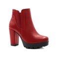 thumbnail image 1 of Unique Bargains Bottes Chelsea à Plateforme à Talons Hauts Épais à Fermeture Éclair pour Femmes, 1 of 8