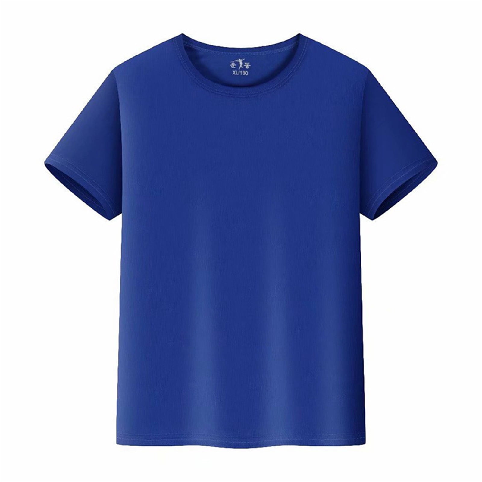 Hiiyo Men's Quick Drying T-Shirt Solid Color Short Sleeve T Shirt Summer Daily Tshirt