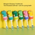 thumbnail image 2 of POINTERTECK 1-10Y Clean Toothbrush Cartoon Dinosaur Multiple Colour Deep Cleaning Food Grade Kids Toothbrush for Home, 2 of 10