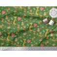 thumbnail image 3 of Soimoi Polyester Crepe Fabric Balloon,Floral & Cute Animals Cartoon Print Fabric by Yard 52 Inch Wide, 3 of 3