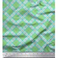 thumbnail image 1 of Soimoi Satin Silk Fabric Diagonal Check Print Fabric by The Yard 42 Inch Wide, 1 of 5