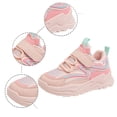 thumbnail image 4 of Kcodviy Girls Sports Shoes able Cute Shoes for Kids New Pattern Simple Solid Girls Running Shoes Size 4 Color Four Seasons Casual Flat Bottom Thick Bottom Comfortable Hook Loop Shoes, 4 of 9