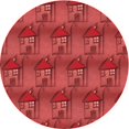 thumbnail image 1 of Ahgly Company Machine Washable Indoor Square Transitional Red Area Rugs, 3' Square, 1 of 7