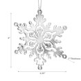thumbnail image 2 of Christmas Flat Silver Metal Ornament Snowflake - Set of 12, 2 of 3
