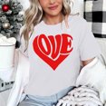 thumbnail image 4 of Meichang T-Shirt de la Saint-Valentin pour Femmes Mignons Cœurs Graphiques Hauts Mignons T-Shirts de Vacances Manches Courtes Col Rond Mode 2025, 4 of 4
