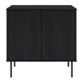 thumbnail image 4 of CorLiving Lysander Fluted Engineered Wood Compact Buffet with 2 Doors and 2 Shelves, Black, 4 of 9