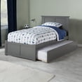 thumbnail image 1 of Madison Lit Plateforme en Bois Simple TG avec Pied de Lit et Tiroir-Lit Simple TG, Gris, 1 of 17