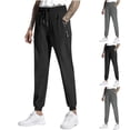 thumbnail image 1 of Men's Casual Fashion Pocket Elastic Ankle Binding Solid Color Elastic Waist Drawstring Pants, 1 of 7