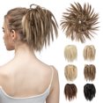 thumbnail image 1 of Postiche Chouchou pour Cheveux Chouchou Coiffures de Mariée Volumineux Ondulé Chignon Décoiffé Mélange Blond, 1 of 5