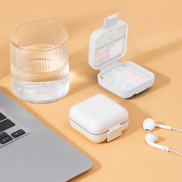Plastic Pill Cutter Divider Box | Tablet Splitter and Organizer for Medication | Adjustable Medicine Dispenser for Home, Travel, and Outdoor Use