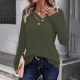 thumbnail image 2 of Womens Long Sleeve V Neck T Shirts 2025 Casual Basic Ribbed Knit Tops Lightweight Stretch Pullover Sweater Shirts, 2 of 5