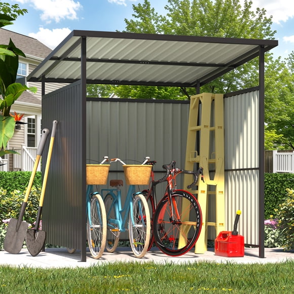 YODOLLA Pavillon à Toit Rigide 6 Pieds x 6 Pieds Pergola Extérieure pour Jardin, Patio, Cour Arrière - Gris Foncé