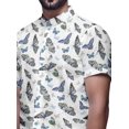 thumbnail image 4 of BESTMAN Slim Fit Shirts For Men Button Down Short Sleeve Printed Shirts For Boys, 4 of 5