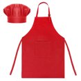 thumbnail image 1 of TOPTIE Tabliers de Cuisine pour Enfants en Toile de Coton et Ensemble de Toque de Chef, 1 of 7