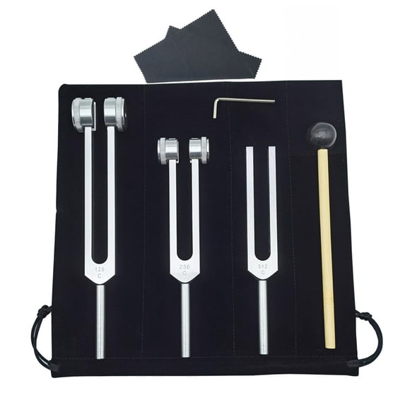 Lefu For Sound Healing Tuning Forks Set 128Hz 256Hz 512Hz for Meditation and Therapy