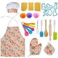 thumbnail image 1 of 26Pcs Kids Cooking and Baking Set Chef Role Play Costume Set with Apron Chef Hat Cooking Baking Tools, 1 of 7