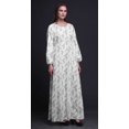thumbnail image 3 of Bimba Robe Maxi à Manches Longues pour Femmes en Georgette Mousse, Imprimée d'Oiseau Pêcheur King, Taille Élastique - XX-Grand, 3 of 5