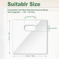 thumbnail image 2 of 1Pc Vertical Blind Repair Tabs,Clear Replacement Slats Stickers,Vertical Blind Repair Kit,Blinds Replacement Parts for Sliding Door,Window Kilougeis, 2 of 9