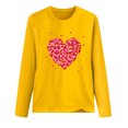 thumbnail image 3 of Qertyioot Chandail Cœur d'Amour Saint-Valentin Grande Taille, Haut à Manches Longues Imprimé à Col Rond pour Femmes, 3 of 3