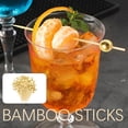 thumbnail image 3 of 25/100Bamboo Fruit Sticks Fruit Salad Snack Fork Cocktail Cake Buffet Toothpick, 3 of 7