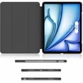 thumbnail image 2 of Pour iPad Air 13 Pouces M2 Case 2024 / iPad Pro 12.9 Pouces Case 6th/5th/4th Generation Case with Screen Protector Pencil Holder,Slim Soft TPU Back Tablet Étui, Auto Sleep/Wake Protective Étui - Red, 2 of 5