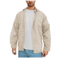 thumbnail image 1 of fatyb Mens Corduroy Button down Shirts with Pocket Casual Long Sleeve Collared Shacket Jacket for Men, 1 of 4
