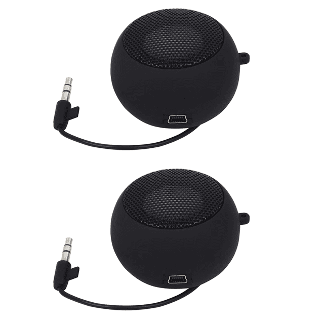 2X Mini Haut-Parleur Portable Rechargeable de Voyage avec Entrée aux Filaire Casque 3.5mm