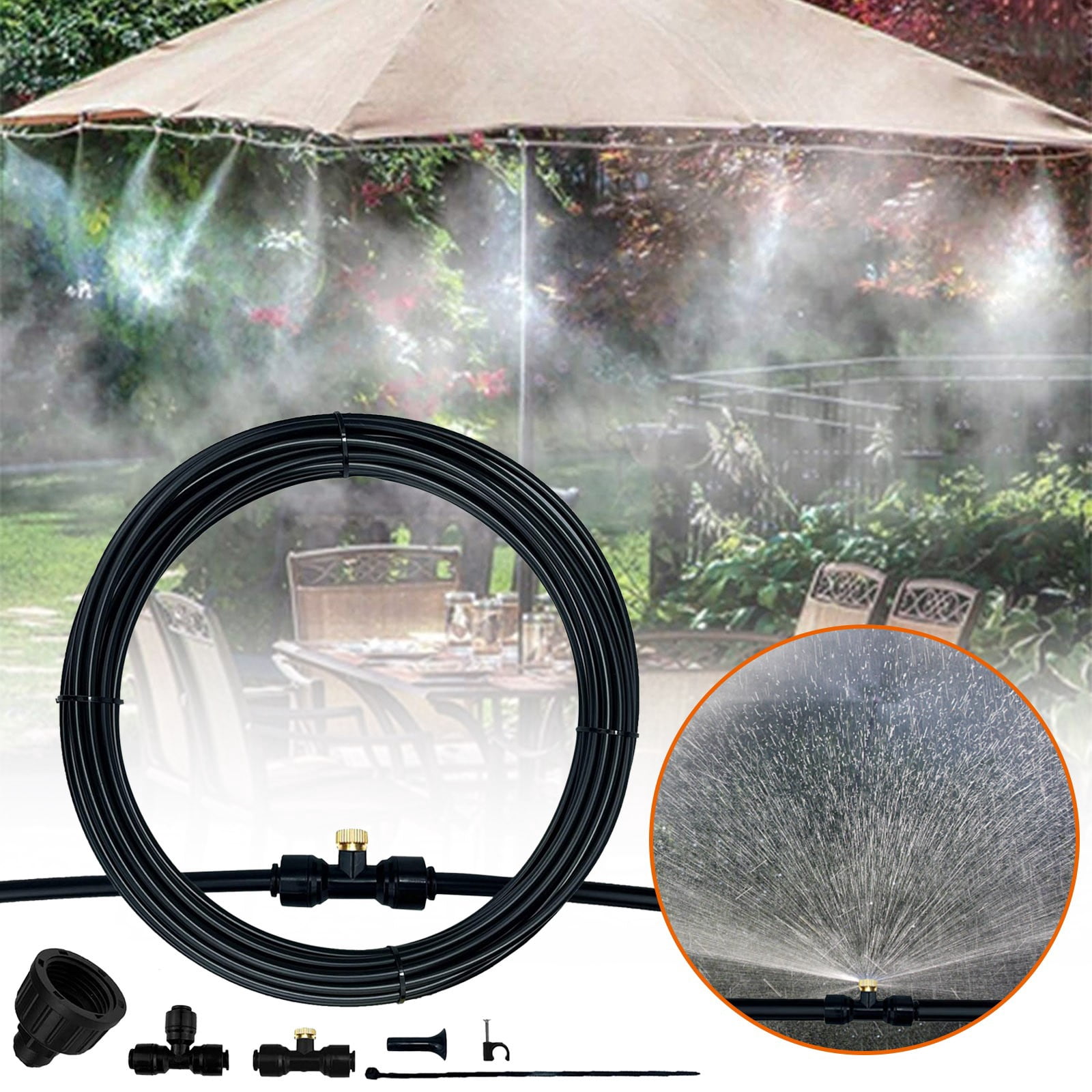 Dvkptbk Spray Pipes Misting System Outdoor System for Patio Garden Trampoline Greenhouse Tools on Clearance