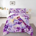 thumbnail image 1 of Erosebridal Wild Bird Bedding Twin Comforter Set,Purple Flower Down Comforter,Flowers Room Decorative,2pcs, 1 of 7