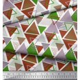 thumbnail image 2 of Soimoi Orange polyester Crepe Fabric Triangle Geometric Print Fabric by Yard 52 Inch Wide, 2 of 3