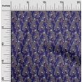 thumbnail image 1 of oneOone Cotton Silk Fabric Leaves & Floral Block Printed Craft Fabric BTY 42 Inch Wide, 1 of 5