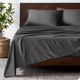 thumbnail image 2 of Bare Home Bamboo Sheet Set - Made from Rayon Fibers - Deep Pockets - 3 Piece - Twin XL, Gray, 2 of 7