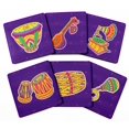 thumbnail image 1 of Inkdotpot Set of 6 Drink Coasters DecorativeNon,SlipCork Base4-inch Square PrintedCoastersEasy Clean- Musical Instruments, 1 of 8