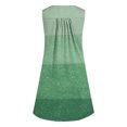 thumbnail image 3 of Dvkptbk Robe d'Été Décontractée pour Femme 2024 à Col Rond, Manches Courtes, à Blocs de Couleur, Robe de Plage Boutonnée, Ourlet Évasé, Fluide, Plissée, T-Shirt, Midi, Courte, 3 of 4