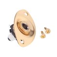 thumbnail image 1 of Oval 1/4" 6.35mm Electric Guitar Ukulele Electric Guitar Accessory Output Input Jack Plug Socket gold, 1 of 9