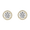 Yellow Gold, variant on Cate & Chloe Ariel 18k White Gold Plated Halo Stud Earrings with Simulated Diamonds, Gift for Women