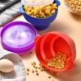 thumbnail image 4 of Foldable Oven Bowl Popcorn Bowl Round Portable Popcorn Bowl with Lid for Home Use Red,2 * Oven bowl,Red, 4 of 6