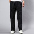 thumbnail image 1 of Men‘s Elastic Waist Loose Fit Lightweight Workwear Casual Cargo Pull On Pants With Multi Pockets, 1 of 5