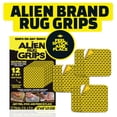 thumbnail image 1 of Alien Grip Rug Gripper Carpet Tape - 12pcs, 4x4 in. Anti-Slip Hardwood, Tile Floor, No Damage - Double Sided Reusable, Non Slip Corner Rug Pads - As Seen on TV, 1 of 11